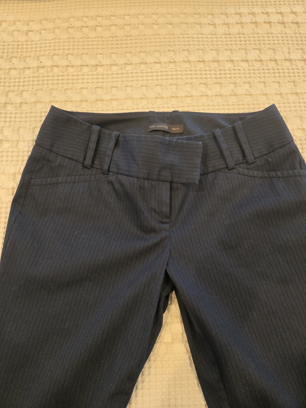 The Limited Navy Pinstripe Dress Pants